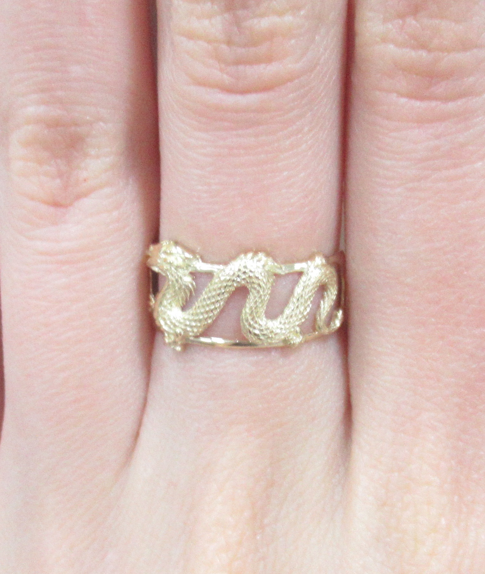 Кольцо из желтого золота "Дракон"